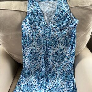 Lilly Pulitzer Blue and White Patterned Top
